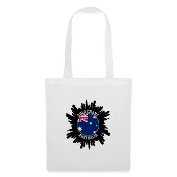 Gold Coast Skyline Australien Flagge Reise Souvenir - Stoffbeutel - Weiß - Vorne