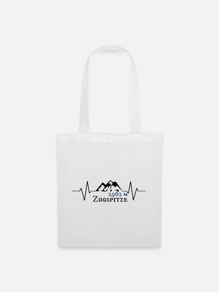 Höhe Zugspitze Souvenir - Stoffbeutel - Weiß