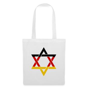 STOLZER DEUTSCHER JUDE Judentum Juden Menorah - Stoffbeutel - Weiß - Vorne