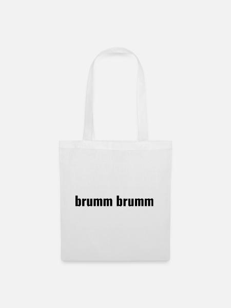 brumm brumm - Stoffbeutel - Weiß