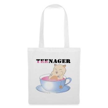 Teenager, Tee-Nager - Stoffbeutel - Weiß - Vorne