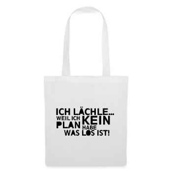 Ich lächle kein Plan - Stoffbeutel - Weiß - Vorne