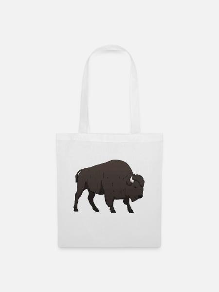 Bison Büffel - Stoffbeutel - Weiß