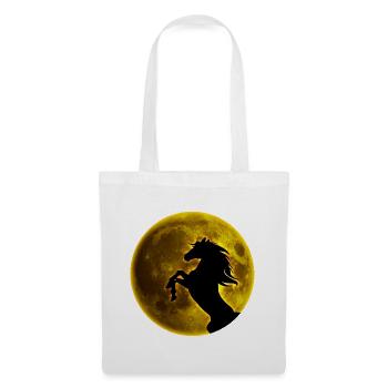 Vollmond Pferd - Stoffbeutel - Weiß - Vorne