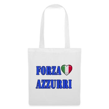 Forza Azzurri Italien Trikot - Stoffbeutel - Weiß - Vorne