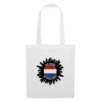 Den Haag Skyline Niederlande Flagge Reisesouvenir - Stoffbeutel - Weiß - Vorne