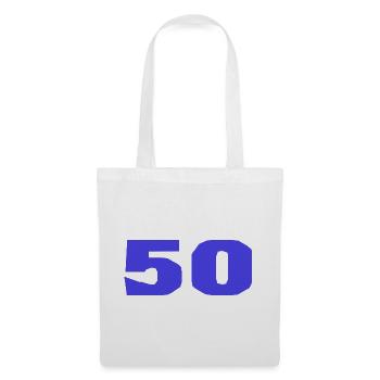 50. 50 JAHRE. 50-JÄHRIGES JUBILÄUM. 50-JÄHRIGES JUBILÄUM. - Stoffbeutel - Weiß - Vorne