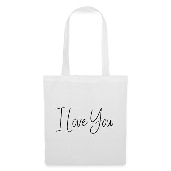 VALENTINSTAG. ICH LIEBE DICH. ICH LIEBE DICH. LIEBE. LIEBE - Stoffbeutel - Weiß - Vorne