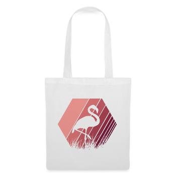 Flamingo - Stoffbeutel - Weiß - Vorne