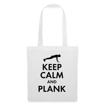 KEEP CALM AND PLANK - Stoffbeutel - Weiß - Vorne