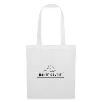 Haute Savoie Schwarzer Berg - Stoffbeutel - Weiß - Vorne