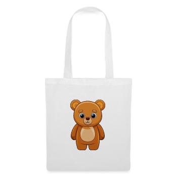 Bär Niedliche Maskottchen Zeichentrickfigur Kawaii - Stoffbeutel - Weiß - Vorne