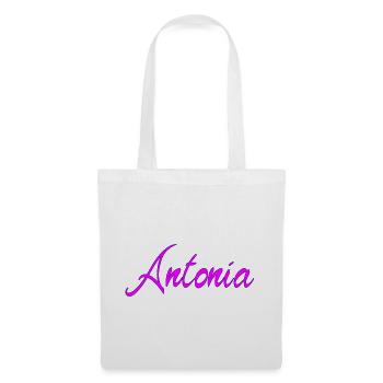 Antonia Neon Script - Stoffbeutel - Weiß - Vorne