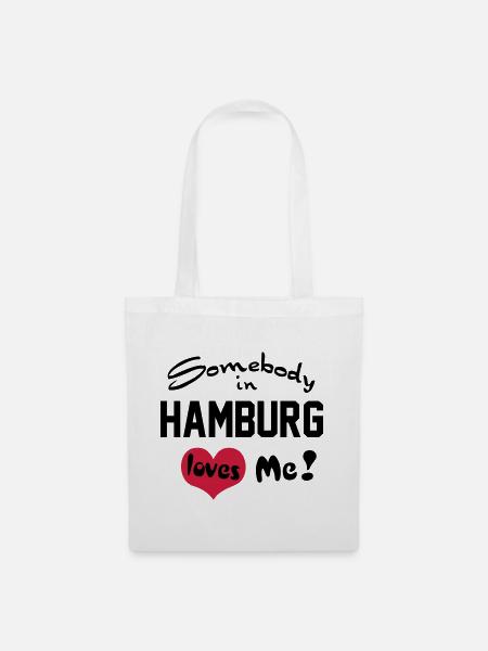 hamburg - Stoffbeutel - Weiß