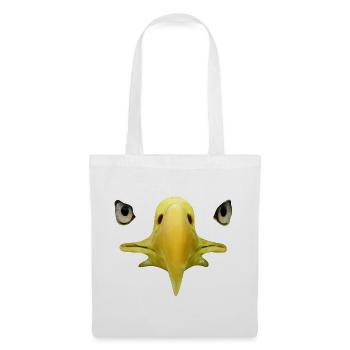 Schnabel, Augen von Weißkopftseeadler, Falknerei - Stoffbeutel - Weiß - Vorne