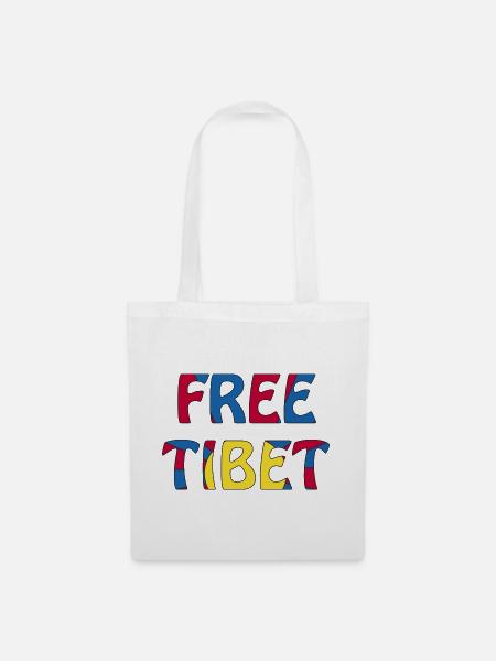free tibet - Stoffbeutel - Weiß