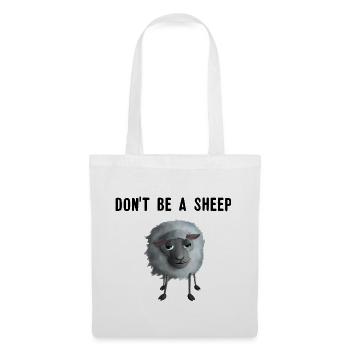Don't be a Sheep - Schaf Spruch Individualist - Stoffbeutel - Weiß - Vorne