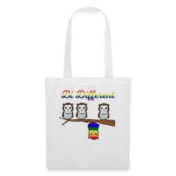Bi Different Bisexual Pride Lustig Fun Bi Spruch - Stoffbeutel - Weiß - Vorne