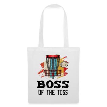 Le cadeau rétro de frisbee Toss Discgolf - Sac en tissu - blanc - Devant