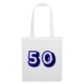 50. 50 JAHRE. 50-JÄHRIGES JUBILÄUM. 50-JÄHRIGES JUBILÄUM. - Stoffbeutel - Weiß - Vorne