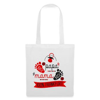 Frankfurt Fußball Baby Geburt Fan Geschenk - Stoffbeutel - Weiß - Vorne