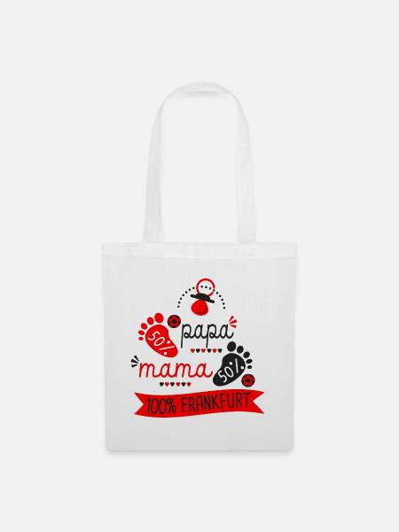 Frankfurt Fußball Baby Geburt Fan Geschenk - Stoffbeutel - Weiß