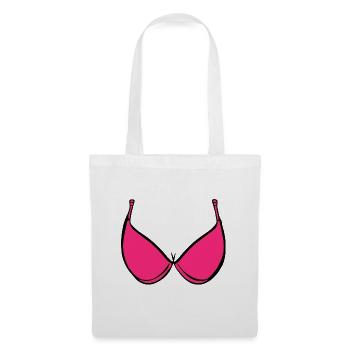 Brüste BH Rosa - Stoffbeutel - Weiß - Vorne