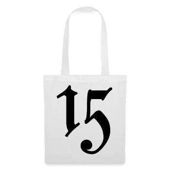 15. 15 JAHRE. 15. JAHRESTAG. 15-JÄHRIGES JUBILÄUM. - Stoffbeutel - Weiß - Vorne