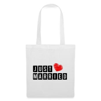 FRISCH VERHEIRATET. ICH LIEBE DICH. ICH LIEBE DICH. LIEBE. LIEBE. - Stoffbeutel - Weiß - Vorne