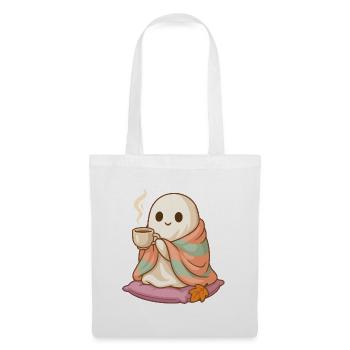 Süßes Cozy Geist Halloween Design - Stoffbeutel - Weiß - Vorne