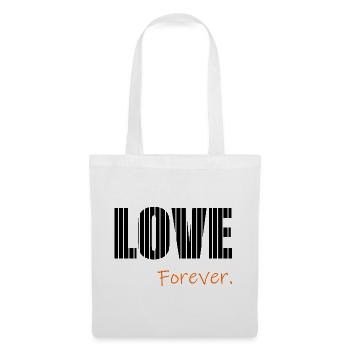 ICH LIEBE DICH. ICH LIEBE DICH. LIEBE. LIEBE. HERZ. - Stoffbeutel - Weiß - Vorne