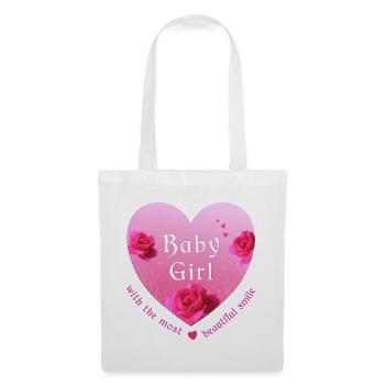 baby girl - Stoffbeutel - Weiß - Vorne