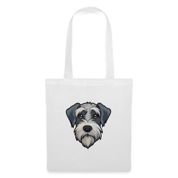 Mittelschnauzer Hunderasse Cartoon Kawaii Illustrat - Stoffbeutel - Weiß - Vorne