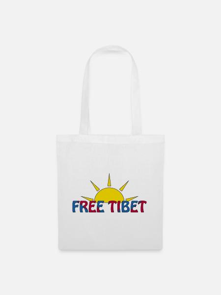 free tibet - Stoffbeutel - Weiß