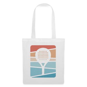 Padeltennis Padelschläger Padelspieler Padel - Stoffbeutel - Weiß - Vorne