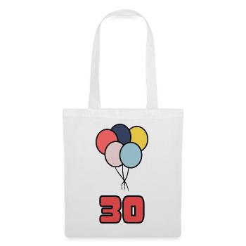 30. 30 JAHRE. 30-JÄHRIGES JUBILÄUM. GEBURTSTAG 30 JAHRE. - Stoffbeutel - Weiß - Vorne