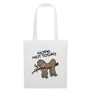 Sloth Non pas aujourd'hui - Sac en tissu - blanc - Devant
