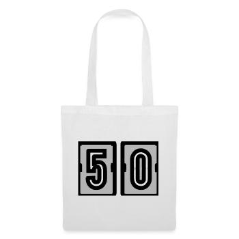 50. 50. GEBURTSTAG. GEBURTSTAG 50 JAHRE. 50 - Stoffbeutel - Weiß - Vorne