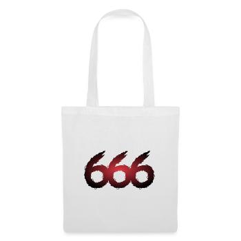 666 Symbol Zahl Teufel - Stoffbeutel - Weiß - Vorne