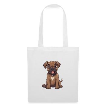Perro De Presa Canario Hund Cartoon Kawaii Clipart - Stoffbeutel - Weiß - Vorne
