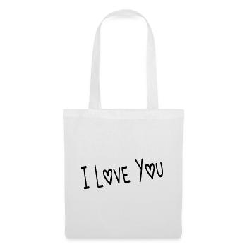 VALENTINSTAG. ICH LIEBE DICH. ICH LIEBE DICH. LIEBE. LIEBE - Stoffbeutel - Weiß - Vorne