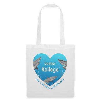 bester Kollege - Stoffbeutel - Weiß - Vorne