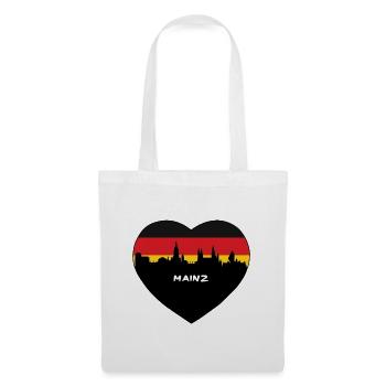 Mainz Deutschland Flagge Skyline Reise Souvenir - Stoffbeutel - Weiß - Vorne