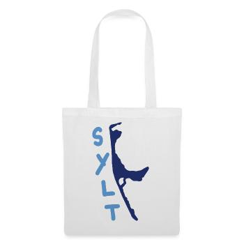 sylt blau mit schriftzug - Stoffbeutel - Weiß - Vorne
