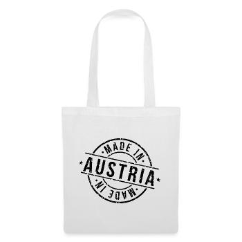 Made in Austria Österreich Vintage Stempel - Stoffbeutel - Weiß - Vorne