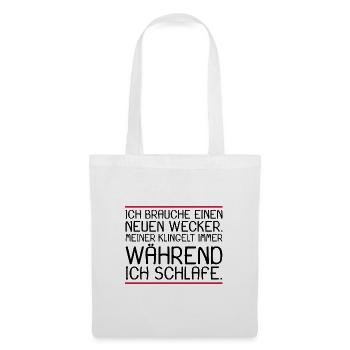 Lustige Sprüche - Stoffbeutel - Weiß - Vorne
