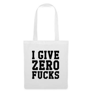 I Give Zero Fucks - Stoffbeutel - Weiß - Vorne