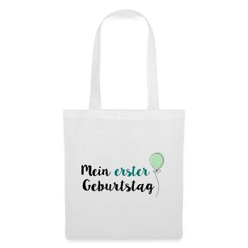 Mein erster Geburtstag - Stoffbeutel - Weiß - Vorne