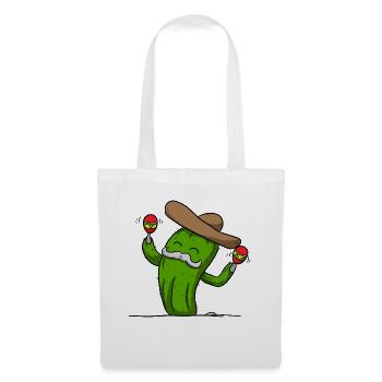Kaktus Maracas Sombrero - Stoffbeutel - Weiß - Vorne
