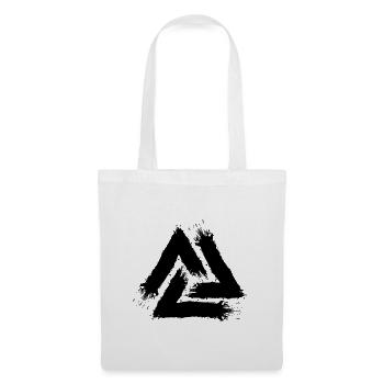 Valknut Symbol Schwarz Symbol Keltisches Symbol - Stoffbeutel - Weiß - Vorne